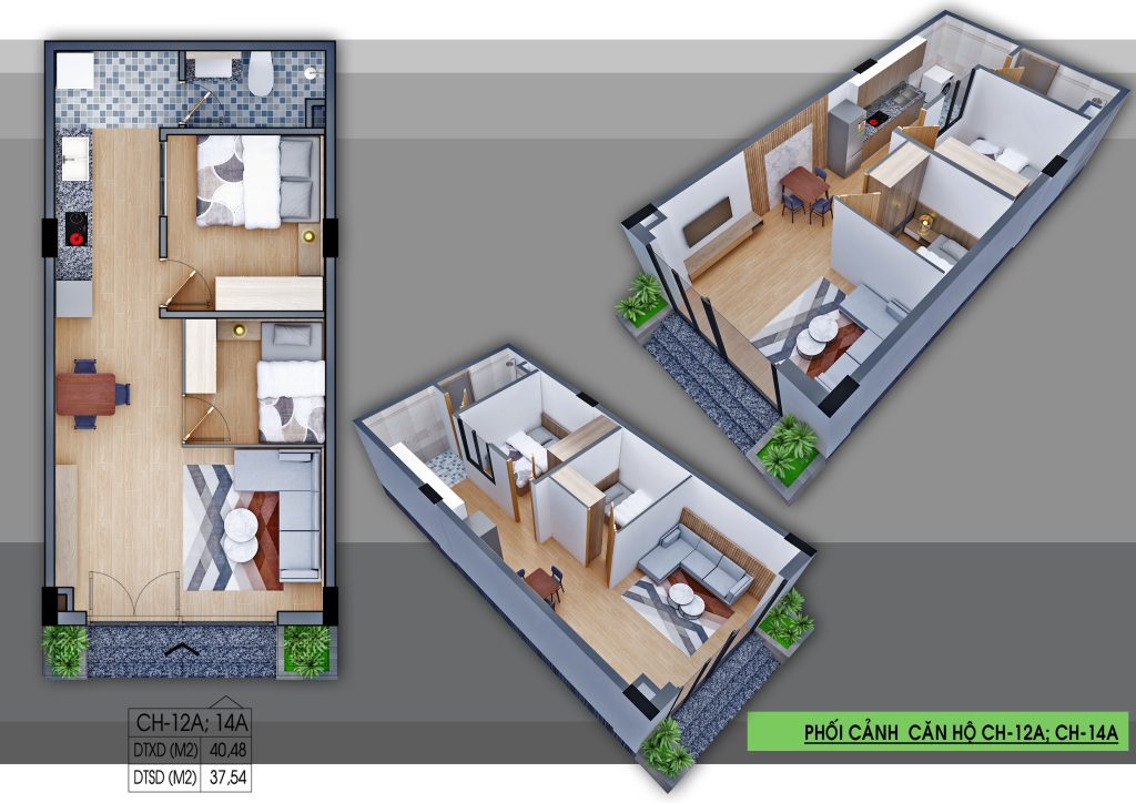 nhà ở xã hội nghệ an KT Home Nghi Xá căn 12 14A