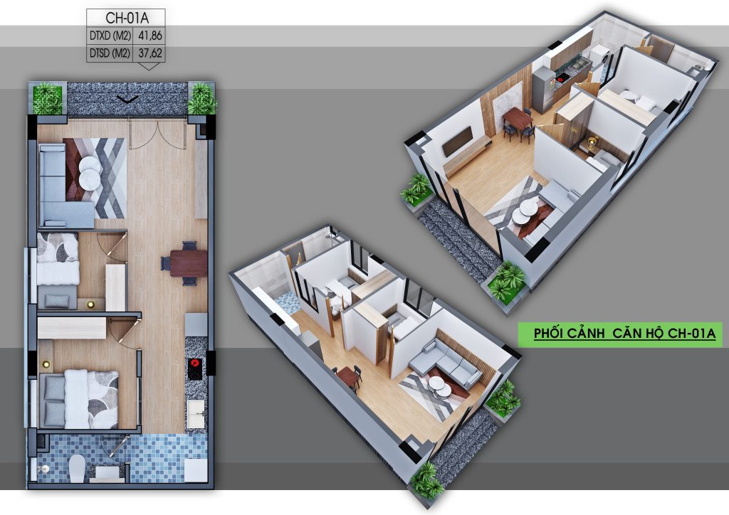nhà ở xã hội nghệ an KT Home Nghi Xá căn 1A